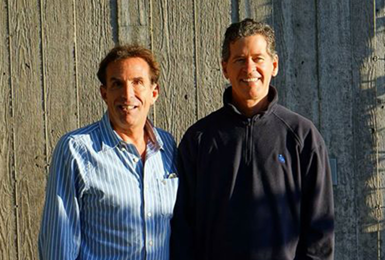 Author Michael Higgins and Paul Hobbs of Paul Hobbs Winery