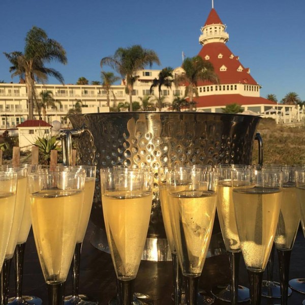 Champagne on the beach