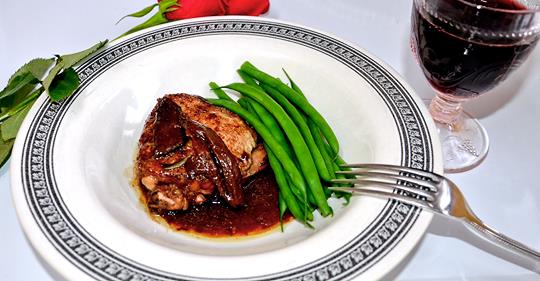 Pour yourself a glass of red wine, use the rest in your Valentine’s Day dinner