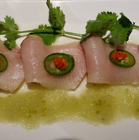 Yellow Tail With Cucumber Sauce