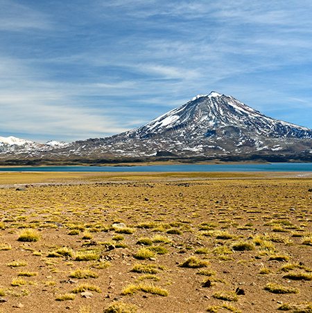 Laguna del Diamonte Andes Mountains